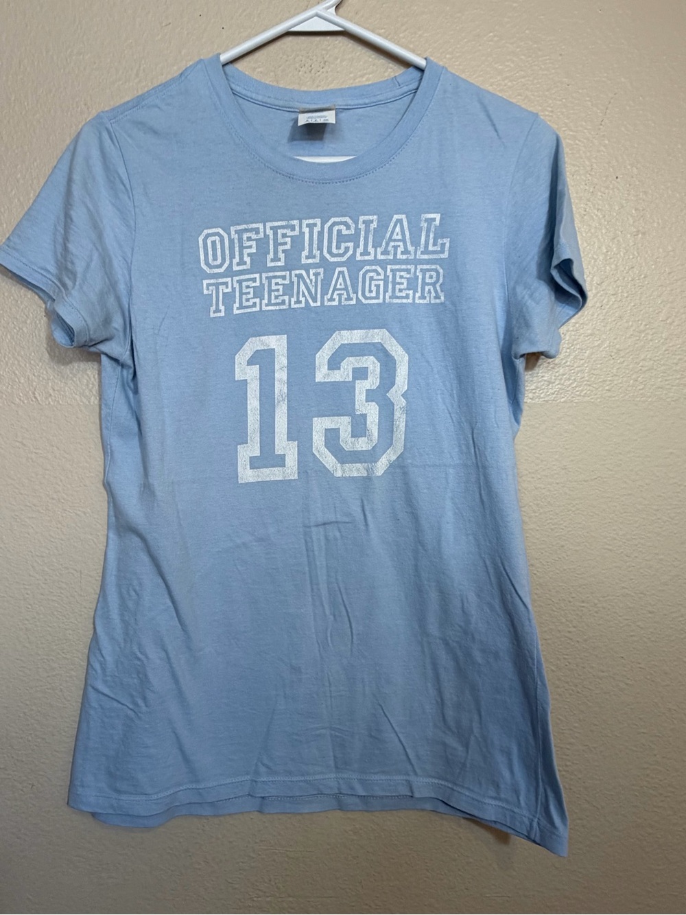 Port & Company "Official Teenager 13" Light Blue Graphic Tee